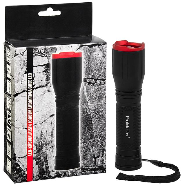 LED-käsivalaisin ProMaster 1000 lm ladattava