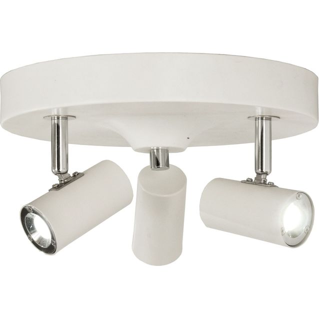 LED-kattospotti Aneta Lighting Gusto 3-osainen pyöreä valkoinen himmennettävä