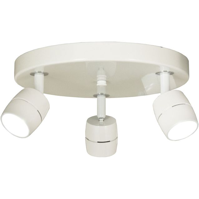 LED-kattospotti Aneta Lighting Lumi 3-osainen pyöreä valkoinen himmennettävä