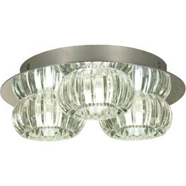 LED-kattovalaisin Aneta Lighting Sorrento 3-osainen IP44 kirkas/kromi