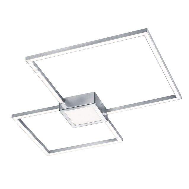 LED-kattovalaisin Trio Hydra 650x50x650 mm harjattu teräs neliö