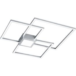 LED-kattovalaisin Trio Hydra 66x66cm harjattu teräs