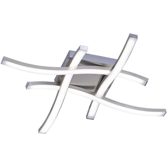 LED-kattovalaisin Trio Route 70x460x460 mm harjattu teräs