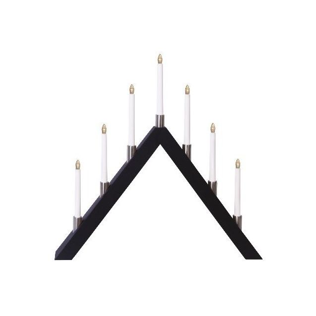 Kynttelikkö Star Trading Tall 7-osainen 63 cm musta