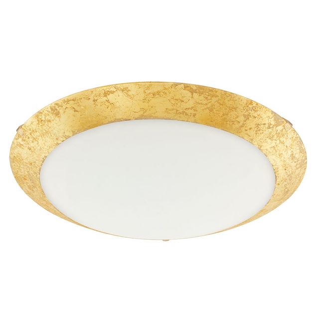 LED-plafondi Eglo Montenovo 16W Ø395x100 mm IP20 valkoinen/kulta