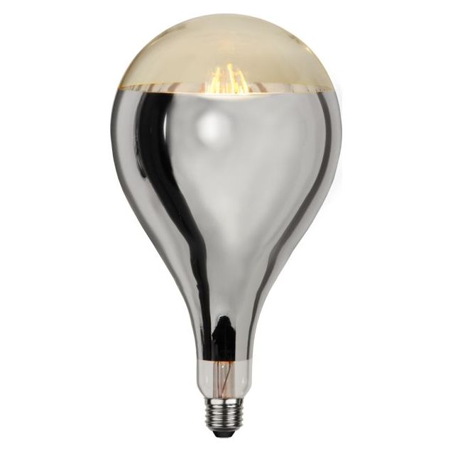 LED-polttimo Star Trading Industrial Vintage E27 A165 8W 2000K himmennettävä hopea