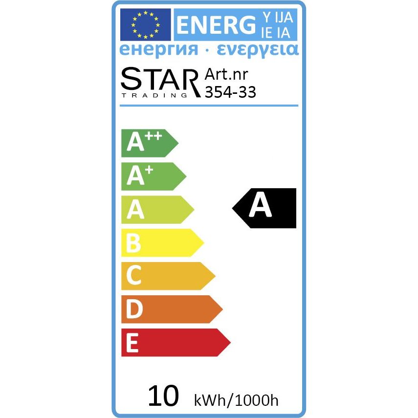 LED-polttimo Star Trading Industrial Vintage E27 BT180 10W 2000K himmennettävä meripihka