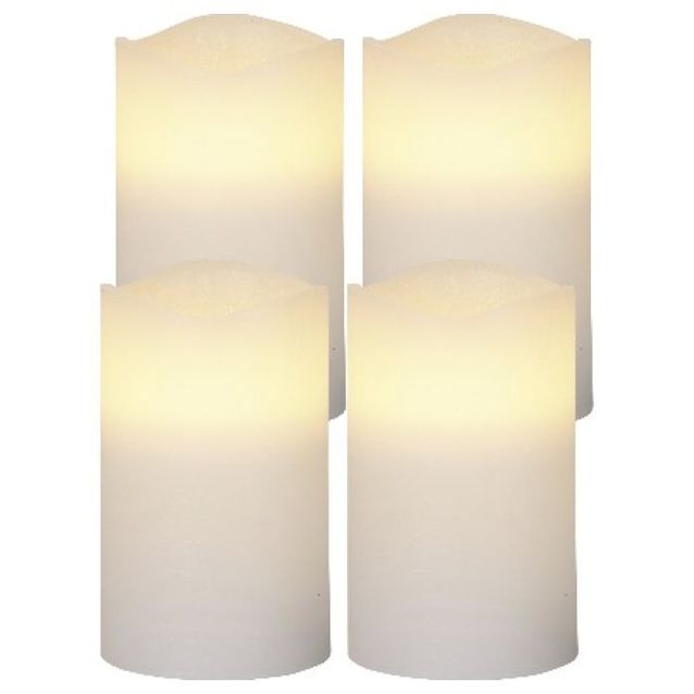 LED-pöytäkynttilä Star Trading May 12,5 cm valkoinen 4 kpl