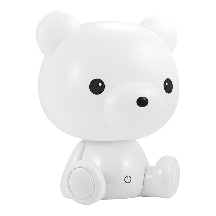 LED-pöytävalaisin Polux Polar Bear 2,5W IP20 255x190x160 mm muovi valkoinen