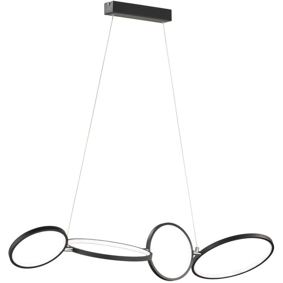 LED-riippuvalaisin Trio Rondo 110cm mattamusta