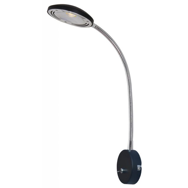 LED-seinävalaisin Hero 100x420x430 mm musta/kromi