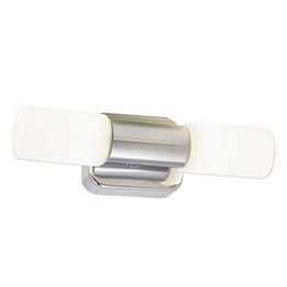 LED-seinävalaisin Limente Joki 225x70x70 mm 2-osainen kromi valkoinen