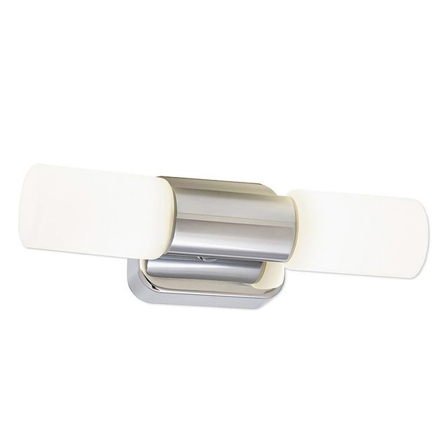 LED-seinävalaisin Limente Joki 225x70x70 mm 2-osainen kromi valkoinen