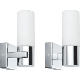 LED-seinävalaisinsetti Gemini 195x85x105 mm 2 kpl kromi IP44