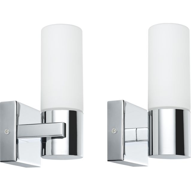 LED-seinävalaisinsetti Gemini 195x85x105 mm 2 kpl kromi IP44