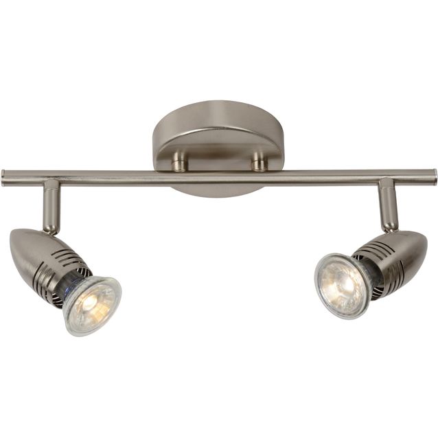 LED-spottivalaisin Lucide Caro-LED, 2x5W, satiinikromi