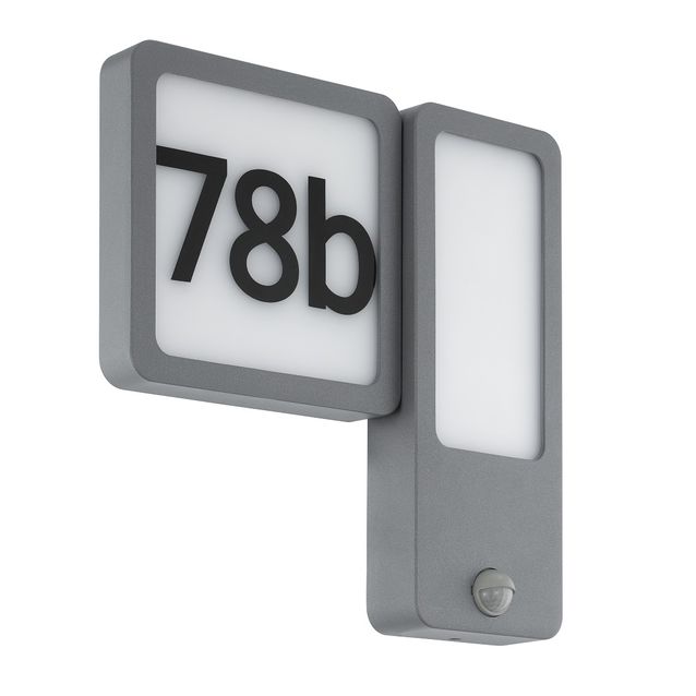 LED-tunnistinvalaisin Eglo Cheira 2x2.7+3.6W 295x300x60 mm IP44 hämäräkytkimellä hopea/valkoinen