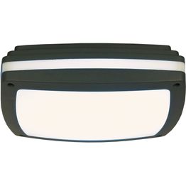 LED-ulkokattoplafondi Aneta Lighting Quadro 30x30 cm IP54 tummanharmaa/valkoinen