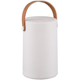 Ladattava LED-ulkopöytävalaisin Trio Aruba Ø130x205mm IP44 valkoinen