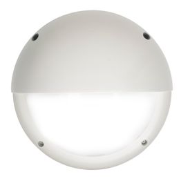 LED-ulkoseinävalaisin Airam Cestus Round Eye, 20W/840, Ø261x150mm, IP65, valkoinen/opaali