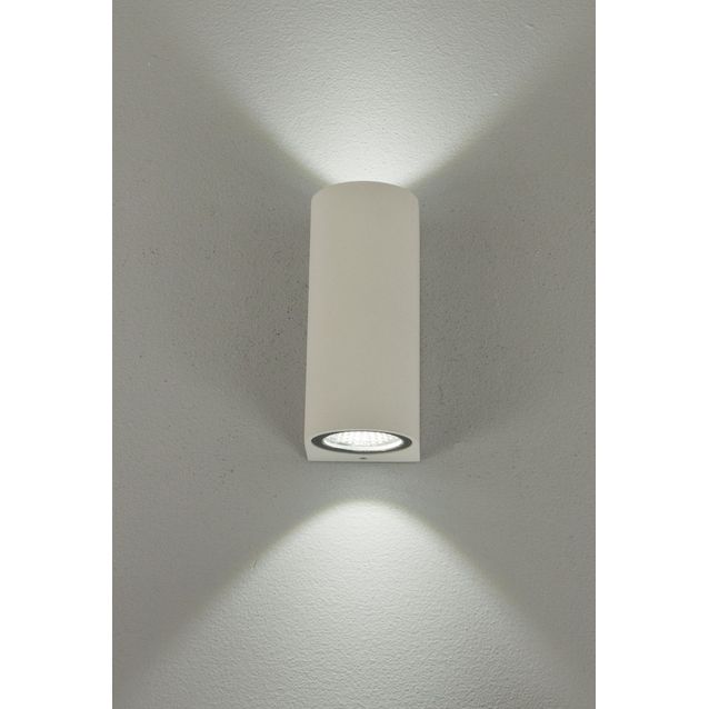 LED-ulkoseinävalaisin Aneta Union 2x3 W IP54 ylös-alasvalo valkoinen