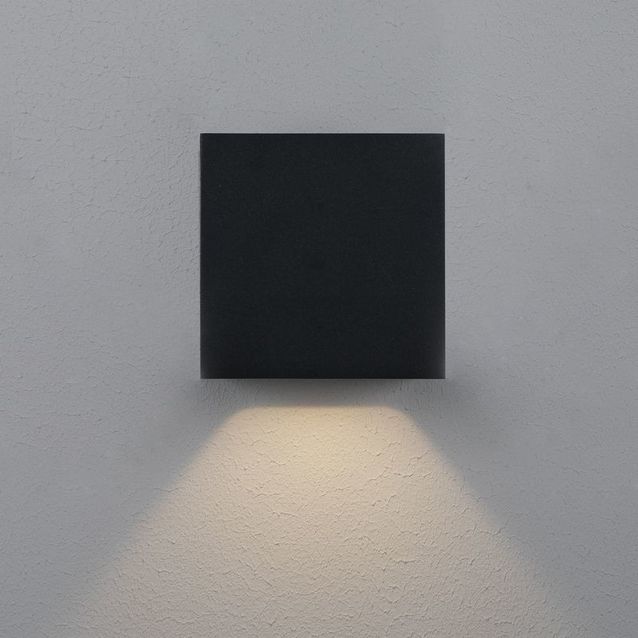 LED-ulkoseinävalaisin Hide-a-lite Cube XL I 3000K antrasiitti