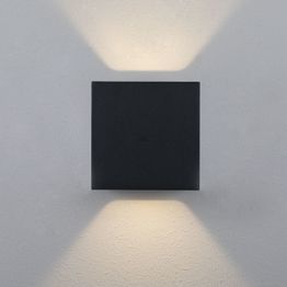 LED-ulkoseinävalaisin Hide-a-lite Cube XL II 3000K antrasiitti