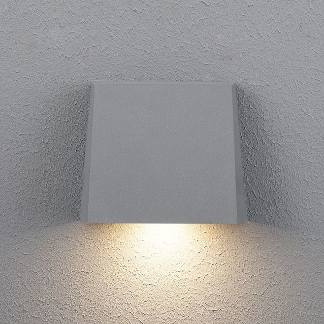 LED-ulkoseinävalaisin Hide-a-lite Edge XL 3000K harmaa