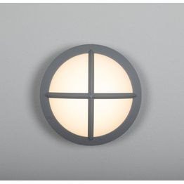 LED-ulkoseinävalaisin Hide-a-lite Moon Public Cross I IK10 harmaa
