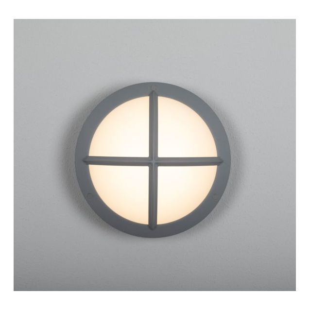 LED-ulkoseinävalaisin Hide-a-lite Moon Public Cross I IK10 harmaa