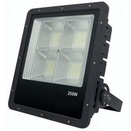 LED-valonheitin FTLIGHT Work Platinum 200 W 4500 K 409x372x104 mm musta
