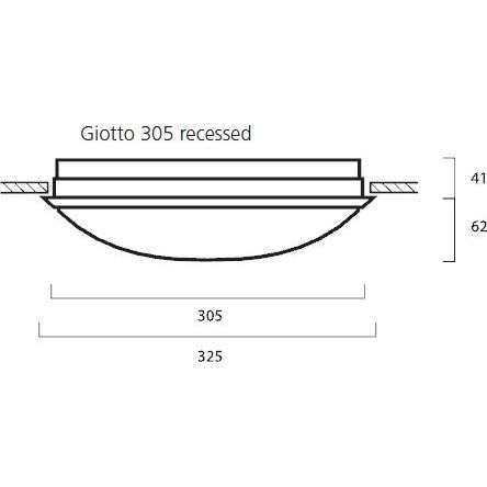 LED-yleisvalaisin Lumiance Giotto halk305 mm uppoasennettava 19 W 4000 K IP44 valkoinen lisäkuva