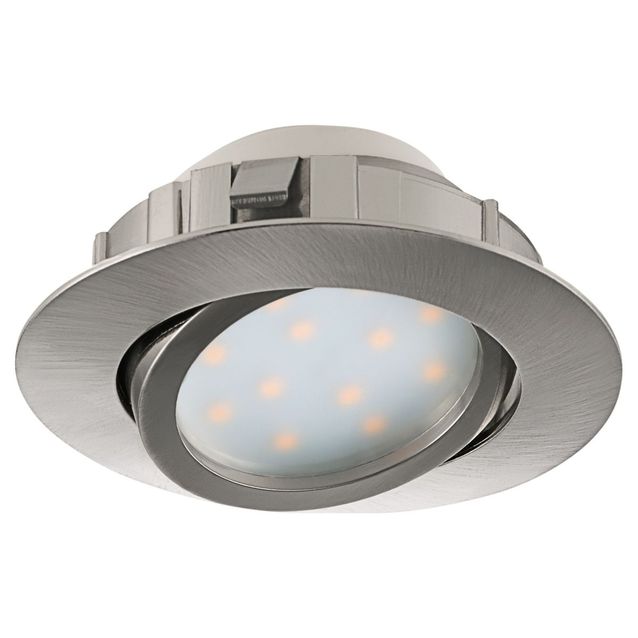 LED-alasvalo Eglo Pineda 6W Ø84mm teräs himmennettävä 95856