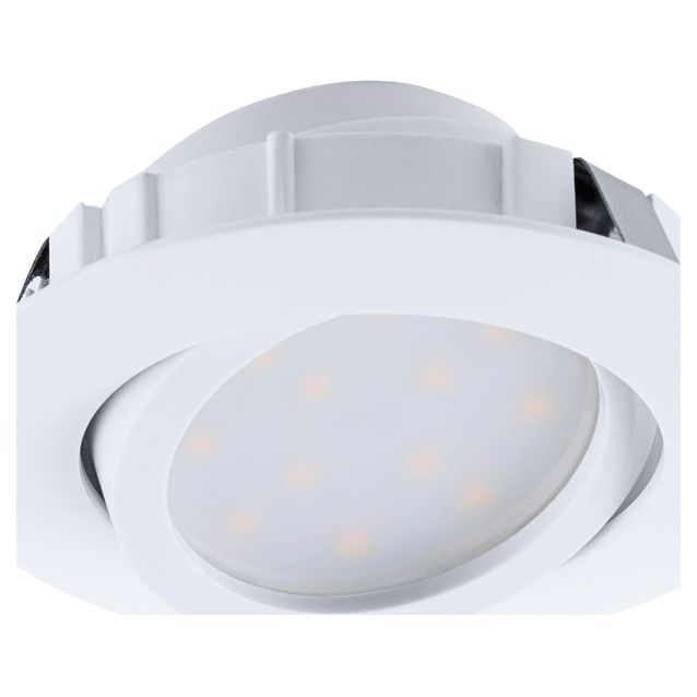 LED-alasvalo Eglo Pineda 6W Ø84mm valkoinen himmennettävä 95854