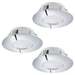 LED-alasvalosarja Eglo 3x6W Ø78mm IP20/44 kromi 95822