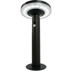 LED-aurinkokennopollarivalaisin Lumo Solar IP44 37cm musta liiketunnistin