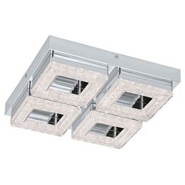 LED-katto-/seinävalaisin Eglo Fradelo 280x280mm 4-osainen kromi kristalli 95657