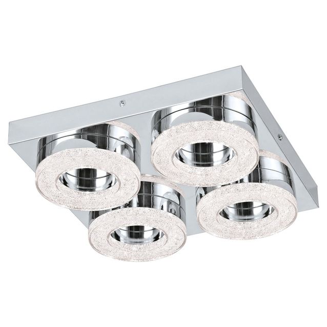 LED-katto-/seinävalaisin Eglo Fradelo 280x280mm 4-osainen kromi kristalli 95664