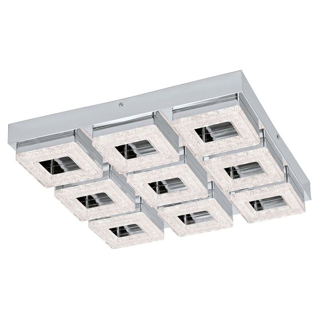LED-katto-/seinävalaisin Eglo Fradelo 440x440mm 9-osainen kromi kristalli 95658
