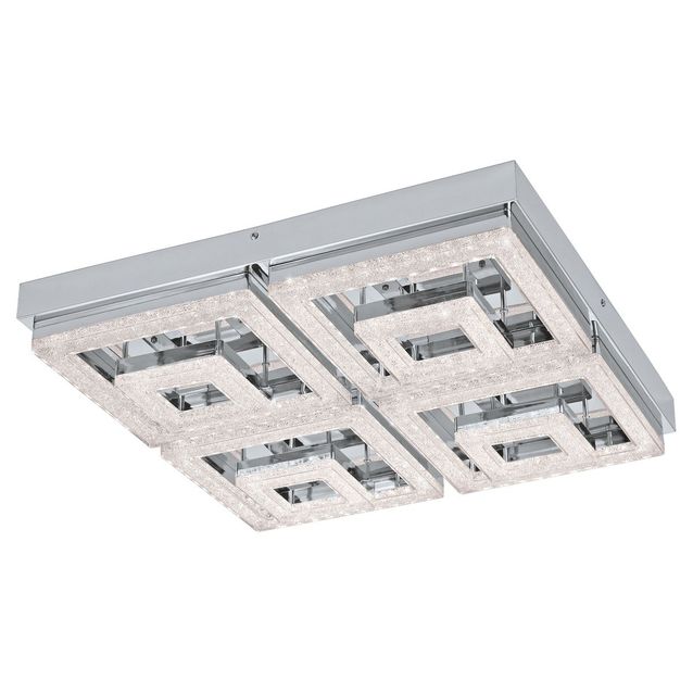 LED-Kattovalaisin Eglo Fradelo 520x520mm kromi kristalli 95661