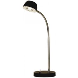 LED-pöytävalaisin Aneta Juno 125x290x450 mm musta, kromi