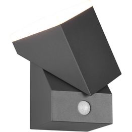 LED-ulkoseinävalaisin Trio Avon 1-osainen liiketunnistin antrasiitti
