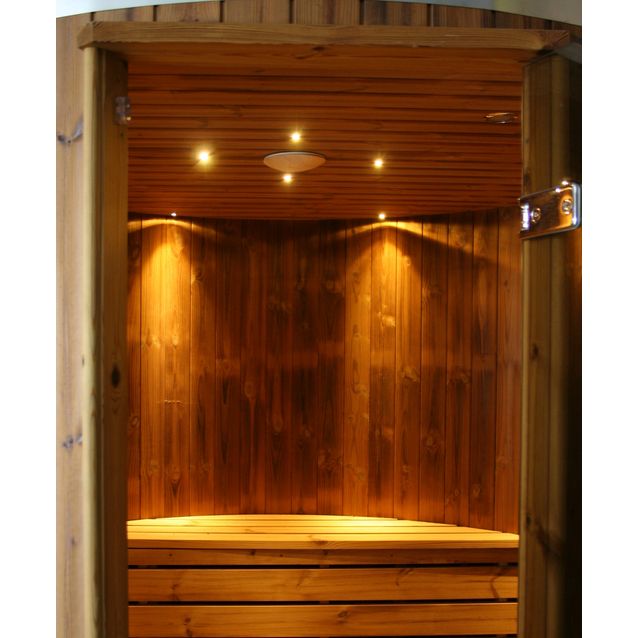 LED valosarja SpaDealers pystymalliseen tynnyrisaunaan 12 V x 12 LED