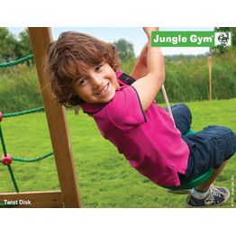 Leikkikeskuksen lisäosa Jungle Gym Twist Disc vihreä
