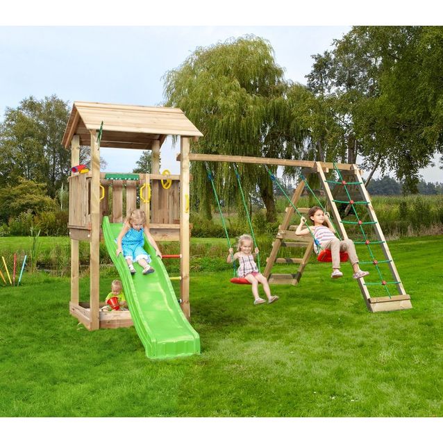 Leikkikeskus Jungle Gym Casa ja Climb Module X'tra sis. liukumäen