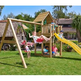 Leikkikeskus Jungle Gym Cubby ja Swing Module X'tra sis. liukumäen