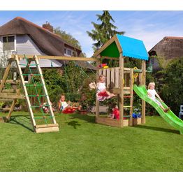 Leikkikeskus Jungle Gym Home ja Climb Module X'tra sis. liukumäen