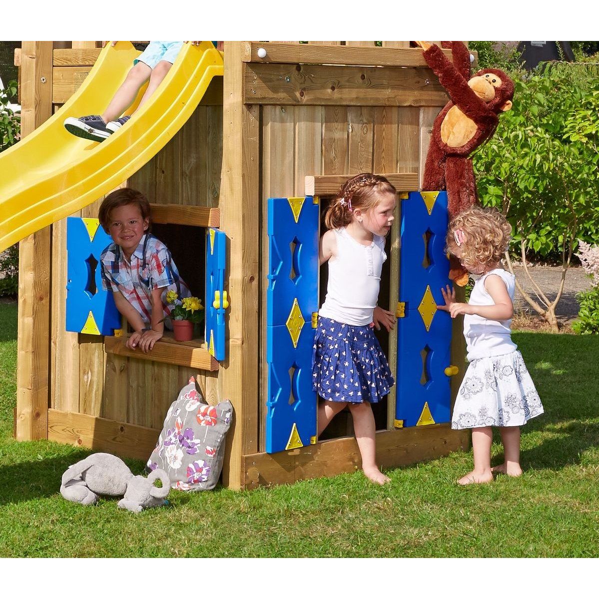 Leikkimökkimoduuli leikkitorniin Jungle Gym Playhouse 150 cm:n tason alle