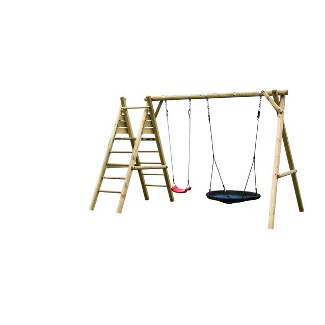 Leikkiteline Palmako Kasper sis. keinu + pesäkeinu + kiipeilyteline