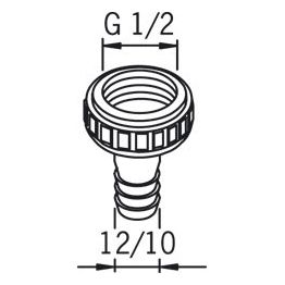 Letkuliitin Oras 223010 G1/2x12/10 mm kromi